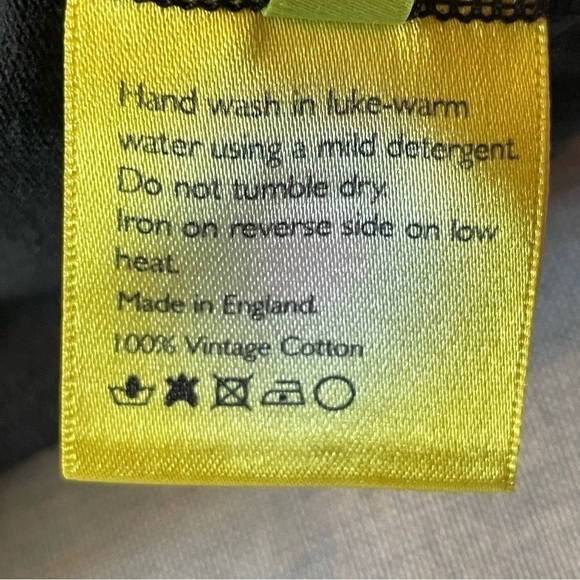 Conner Ives Lace trimmed black printed cotton jersey mini dress size medium - Picture 12 of 12